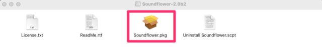 「Soundflower.pkg」を選択