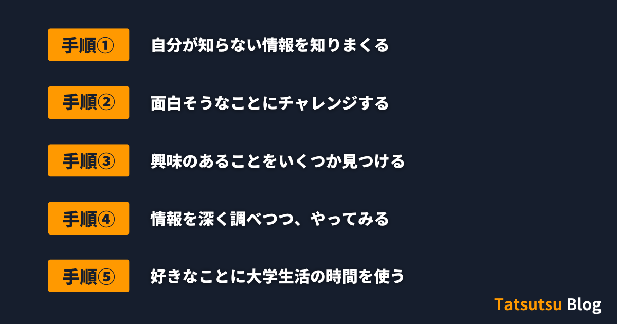 大学生が好きなことを見つける手順