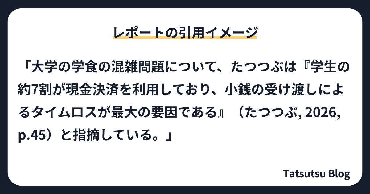 レポートの引用イメージ